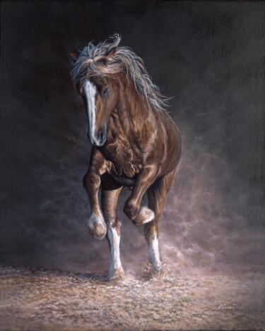 Painting titled "Freedom no6 - Wild…" by Chamindra De Silva Abeyewickreme, Original Artwork, Acrylic