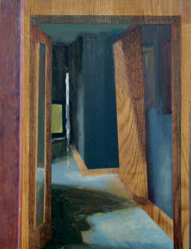 绘画 标题为“Blue interior” 由Rafał Labijak, 原创艺术品, 油