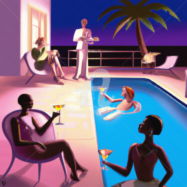 数字艺术 标题为“"Swimming Pool" Ser…” 由Vincent Oriol, 原创艺术品, 数字油画