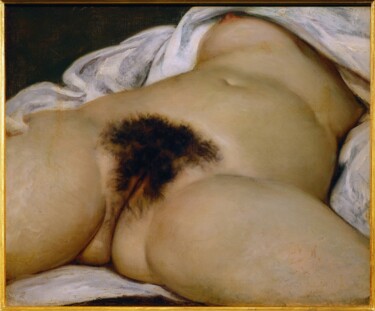 Pintura titulada "L'origine du monde" por Gustave Courbet, Obra de arte original, Oleo