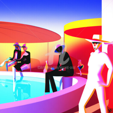 数字艺术 标题为“"Swimming Pool" Ser…” 由Vincent Oriol, 原创艺术品, 数字油画