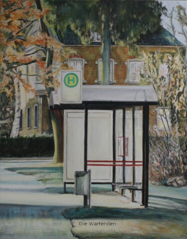 Schilderij getiteld "Die Wartenden  - Th…" door Martin E. Kramer, Origineel Kunstwerk, Acryl