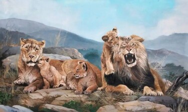 Painting titled "Playtime 3/3" by J. Woko, Original Artwork, Oil