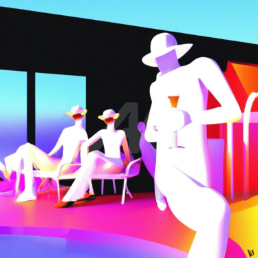 数字艺术 标题为“"Swimming Pool" Ser…” 由Vincent Oriol, 原创艺术品, 数字油画