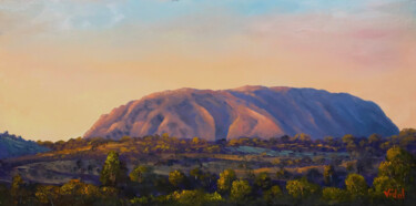 Sunrise on Uluru (Ayers rock) 绘画 标题为“Sunrise on Uluru (A…” 由Christopher Vidal, 原创艺术品, 油