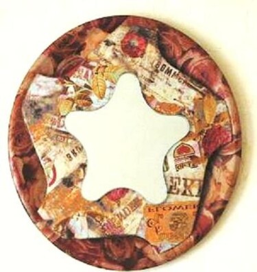 Design intitulée "Miroir "kitch"" par Annig Pineau (Ginna), Œuvre d'art originale, Accessoires