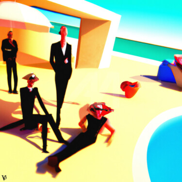 数字艺术 标题为“"Swimming Pool" Ser…” 由Vincent Oriol, 原创艺术品, 数字油画