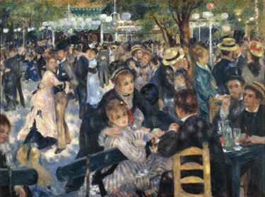 Bal du moulin de la Galette Malerei mit dem Titel "Bal du moulin de la…" von Pierre Auguste Renoir, Original-Kunstwerk, Öl