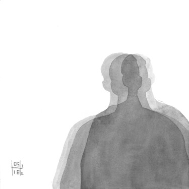 绘画 标题为“Me, Myself and I Sé…” 由Henri-Marc Benoit, 原创艺术品, 水彩