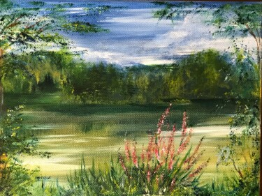 Malerei mit dem Titel "From the other side" von Grazyna Hajewski, Original-Kunstwerk, Öl