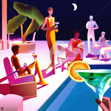 数字艺术 标题为“"Swimming Pool" Ser…” 由Vincent Oriol, 原创艺术品, 数字油画