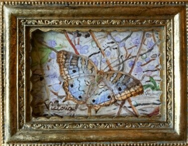 Peinture intitulée "Papillon "Nymphale…" par Victoria, Œuvre d'art originale, Aquarelle