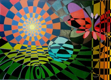 Peinture intitulée "C-1" par Letailleur-H, Œuvre d'art originale, Acrylique Monté sur Châssis en bois