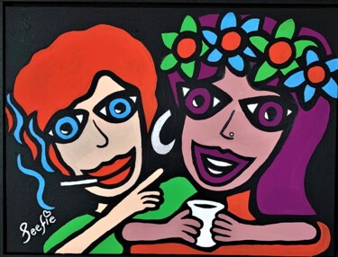 Painting titled "You make me Happy" by Sevâl Gülören (Seefie), Original Artwork, Acrylic