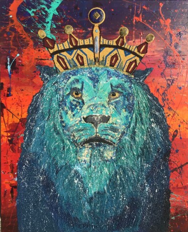 King Peinture intitulée "King" par Fabien Dessoly (Symbolic Art BZH), Œuvre d'art originale, Acrylique Monté sur Châssis en bois