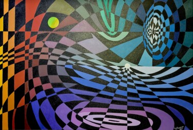 Peinture intitulée "C-3" par Letailleur-H, Œuvre d'art originale, Acrylique Monté sur Châssis en bois