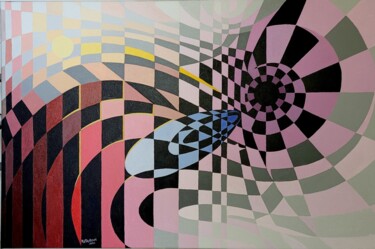 Peinture intitulée "C-4" par Letailleur-H, Œuvre d'art originale, Acrylique Monté sur Châssis en bois