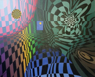 Peinture intitulée "C-5" par Letailleur-H, Œuvre d'art originale, Acrylique Monté sur Châssis en bois