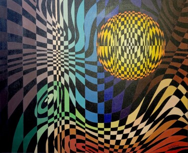 Peinture intitulée "C-8" par Letailleur-H, Œuvre d'art originale, Acrylique Monté sur Châssis en bois