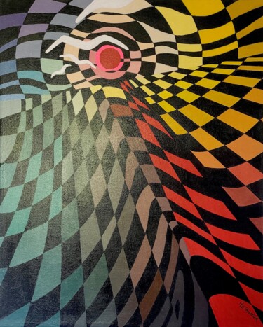 Peinture intitulée "C-9-1" par Letailleur-H, Œuvre d'art originale, Acrylique Monté sur Châssis en bois