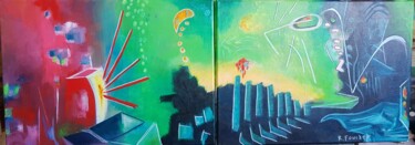 Peinture intitulée "Projet fresque mura…" par Richard Fouchet, Œuvre d'art originale, Acrylique Monté sur Châssis en bois