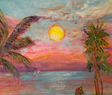 Peinture intitulée "GFT" par O. Bar, Œuvre d'art originale, Huile Monté sur Panneau de bois