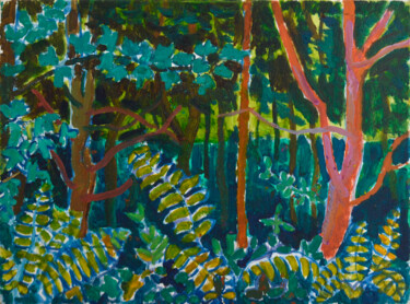 绘画 标题为“Forest motif in Sla…” 由Mykola Kozlovskyi, 原创艺术品, 油