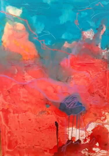 Peinture intitulée "La solitude et la p…" par Audrey Denis, Œuvre d'art originale, Acrylique Monté sur Châssis en bois