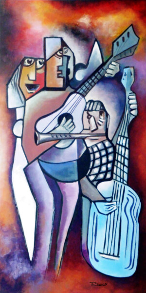 Arte digitale intitolato "Jazz and Blues" da Paulo Pinheiro, Opera d'arte originale, Pittura digitale Montato su Pannello di…
