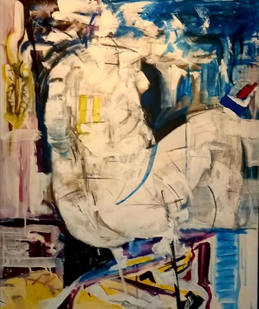 「Marianne à la pisci…」というタイトルの絵画 Mark Peintreによって, オリジナルのアートワーク, アクリル ウッドストレッチャーフレームにマウント
