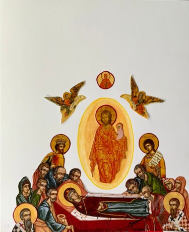 Collages titled "Dormition de la Trè…" by Olga Liutova-Amplatz, Original Artwork, Collages
