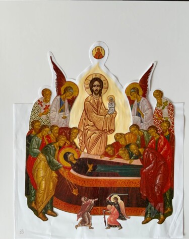 Collages titled "Dormizione" by Olga Liutova-Amplatz, Original Artwork, Collages