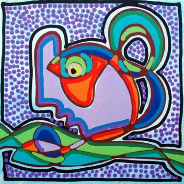 Printmaking titled "HH - Figura Violeta" by Luís Soares, Original Artwork, Screenprinting