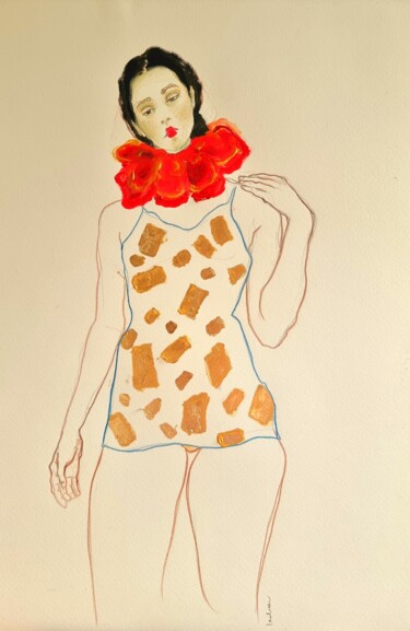 Drawing titled "The invisible touch…" by Izawera, Original Artwork, Acrylic
