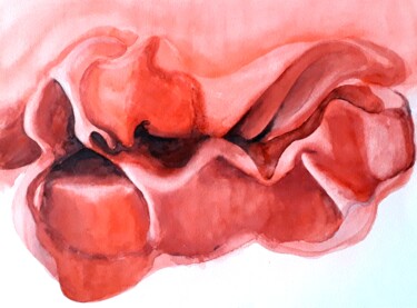 Peinture intitulée "tranche de tissu" par Stéphanie Cerdeira, Œuvre d'art originale, Aquarelle