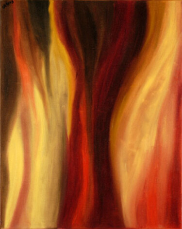 Painting titled "Petit Poucet" by Christiane Arques, Original Artwork, Oil