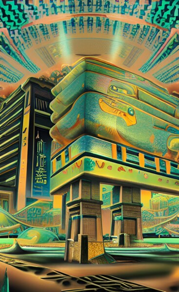 数字艺术 标题为“Egyptian City, Sand…” 由China Alicia Rivera, 原创艺术品, 数字油画