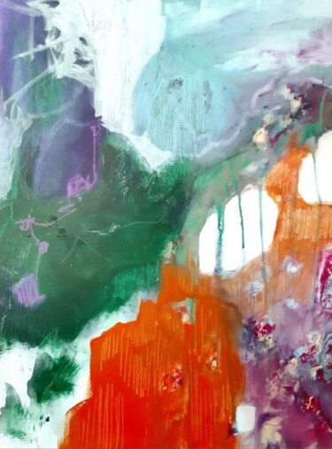 Peinture intitulée "Les Fleurs Sauvages…" par Audrey Denis, Œuvre d'art originale, Acrylique Monté sur Châssis en bois