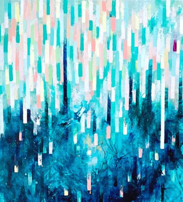 绘画 标题为“Transmute: la jeune…” 由Ngendo, 原创艺术品, 丙烯 安装在木质担架架上