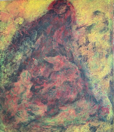 "Chaperon Rouge" Peinture intitulée ""Chaperon Rouge"" par Dominique Reboux, Œuvre d'art originale, Acrylique