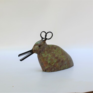 Sculpture titled "Ciseaux (n° 299)" by Didier Fournier, Original Artwork, Bronze