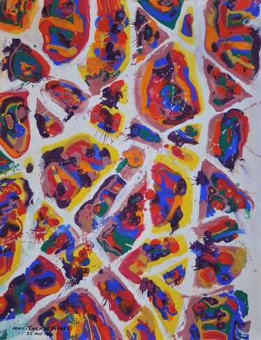 Peinture intitulée "Cellules" par Jean-Thomas Bédard, Œuvre d'art originale, Gouache