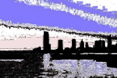 New Jersey Skyline 1s4h4 摄影 标题为“New Jersey Skyline…” 由Ken Lerner, 原创艺术品, 数码摄影