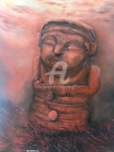 Dieu de protection de Cali Peinture intitulée "Dieu de protection…" par Thierry Singer De Polignac - Spencer (Prince Singer de Polignac-Spencer), Œuvre…