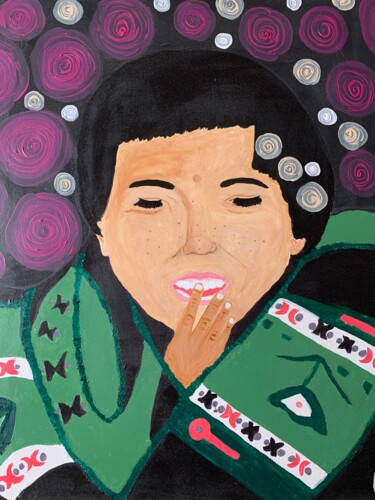 Peinture intitulée "La petite péruvienne" par Alexandra Falaise, Œuvre d'art originale, Acrylique Monté sur Châssis en bois