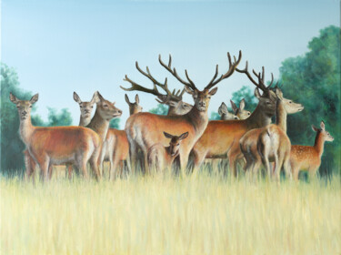 绘画 标题为“Deers” 由Dmytro Bryzhak, 原创艺术品, 油