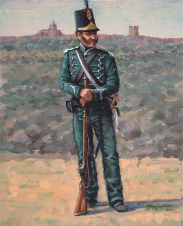 Tirador de la Leal Legión Lusitana 2 Peinture intitulée "Tirador de la Leal…" par Eduardo Carpintero García, Œuvre d'art originale, Huile