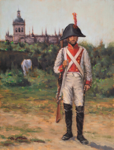 제목이 "Fusilero del Ejérci…"인 미술작품 Eduardo Carpintero García로, 원작, 기름