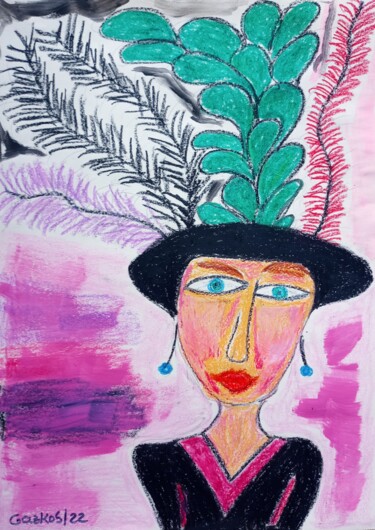 Peinture intitulée "Lady" par Gazkob, Œuvre d'art originale, Acrylique