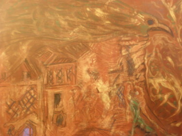 Drawing titled "Sans titre" by Roger Ernest Jankow, Original Artwork, Pastel